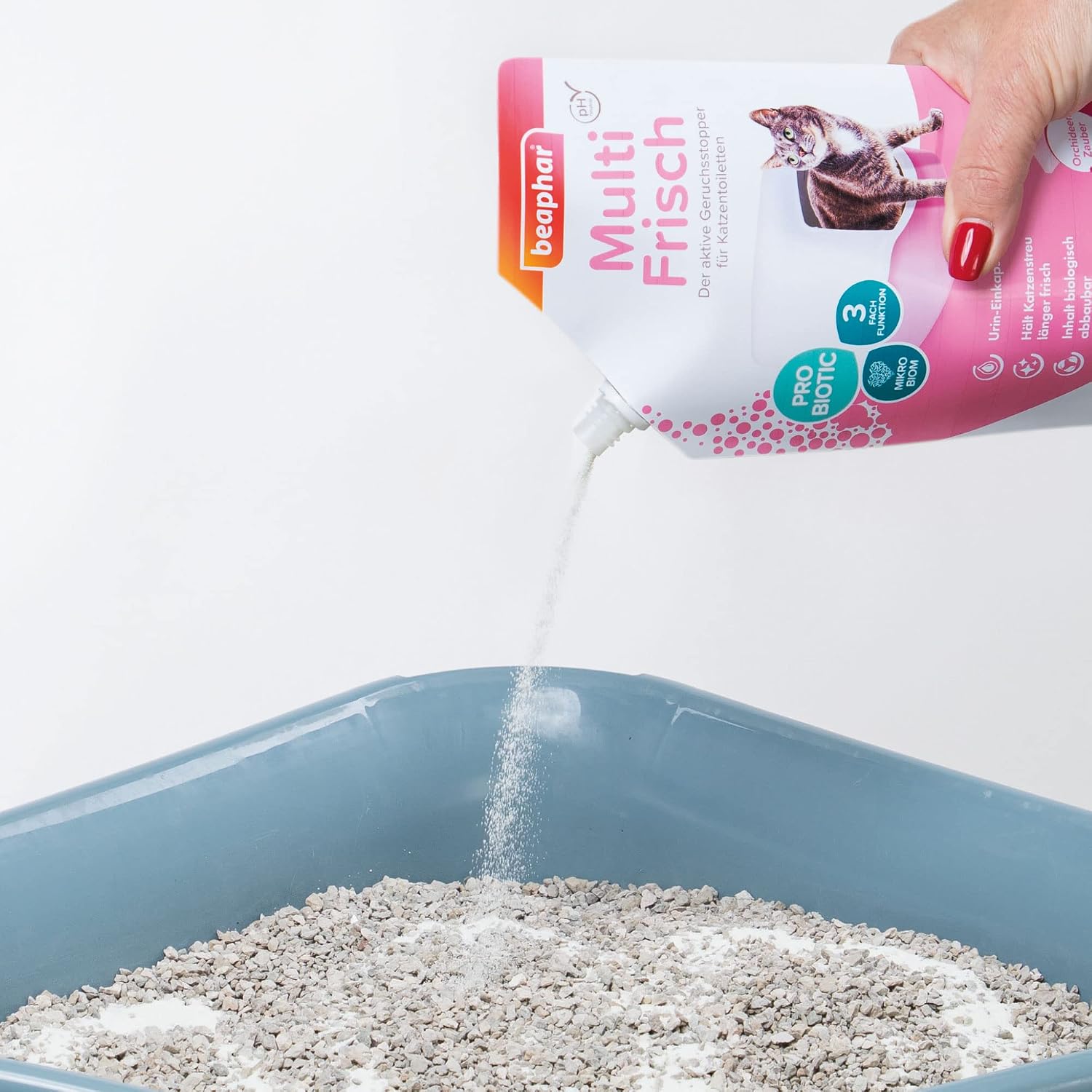 Detalle de Beaphar Multi Frisch Orchideenzauber, 400 g – Geruchsstopper für Katzenstreu