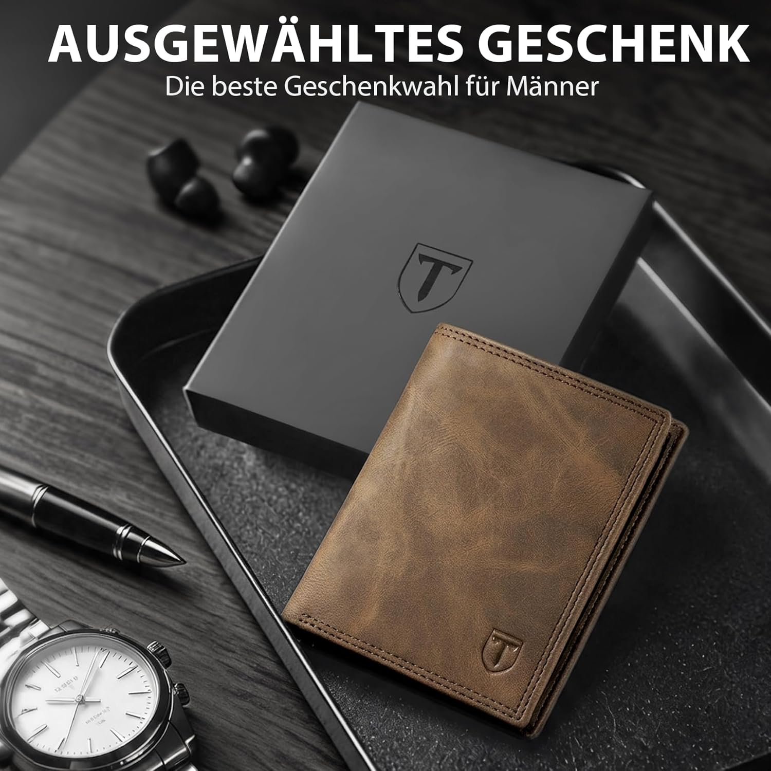 Thumbnail 6 de TENBST Geldbörse Herren – Großraum Slim Wallet mit 15 Kartenfächern, Münzfach und RFID-Schutz