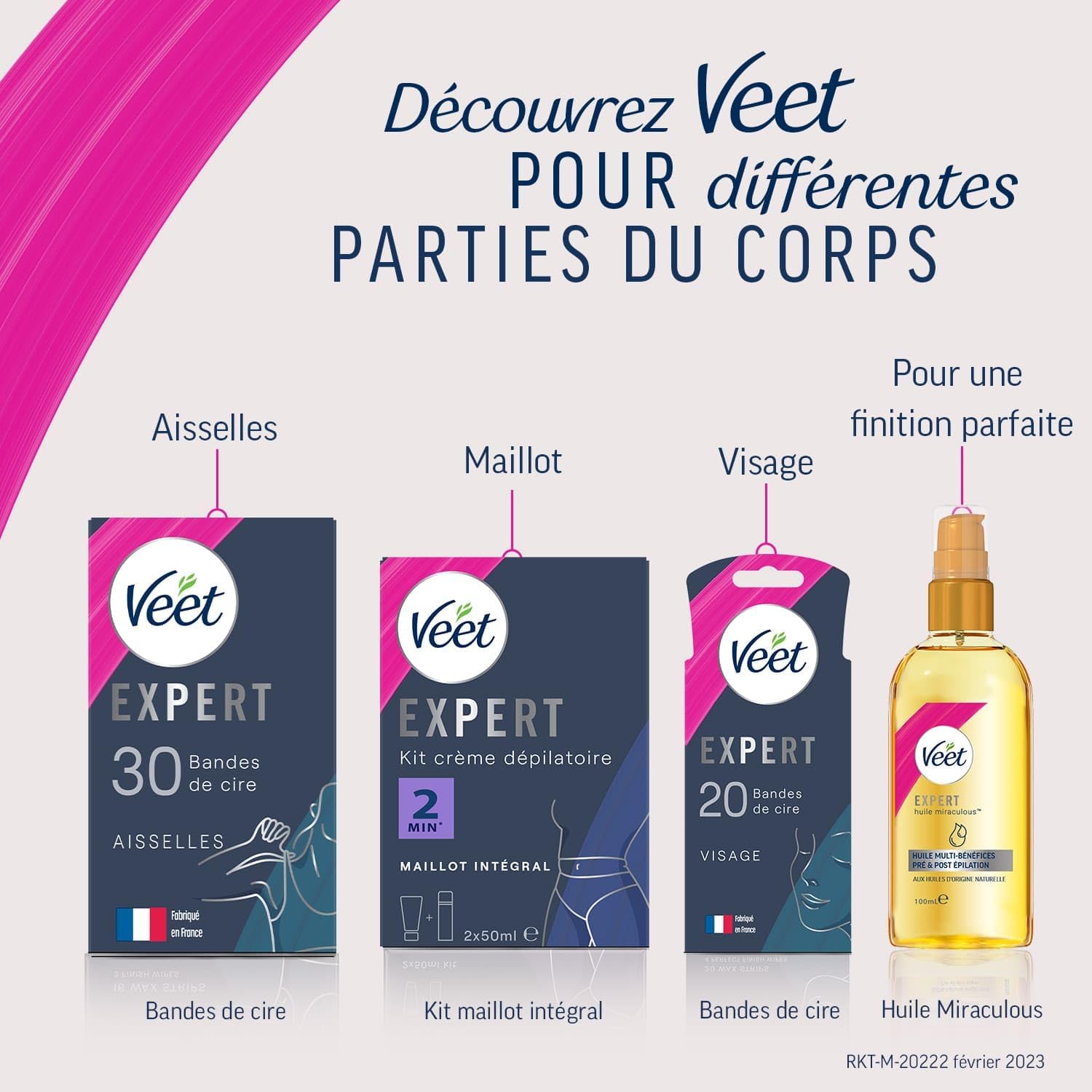 Thumbnail 6 de Veet EXPERT 40 bandes cire froide Corps & Jambes