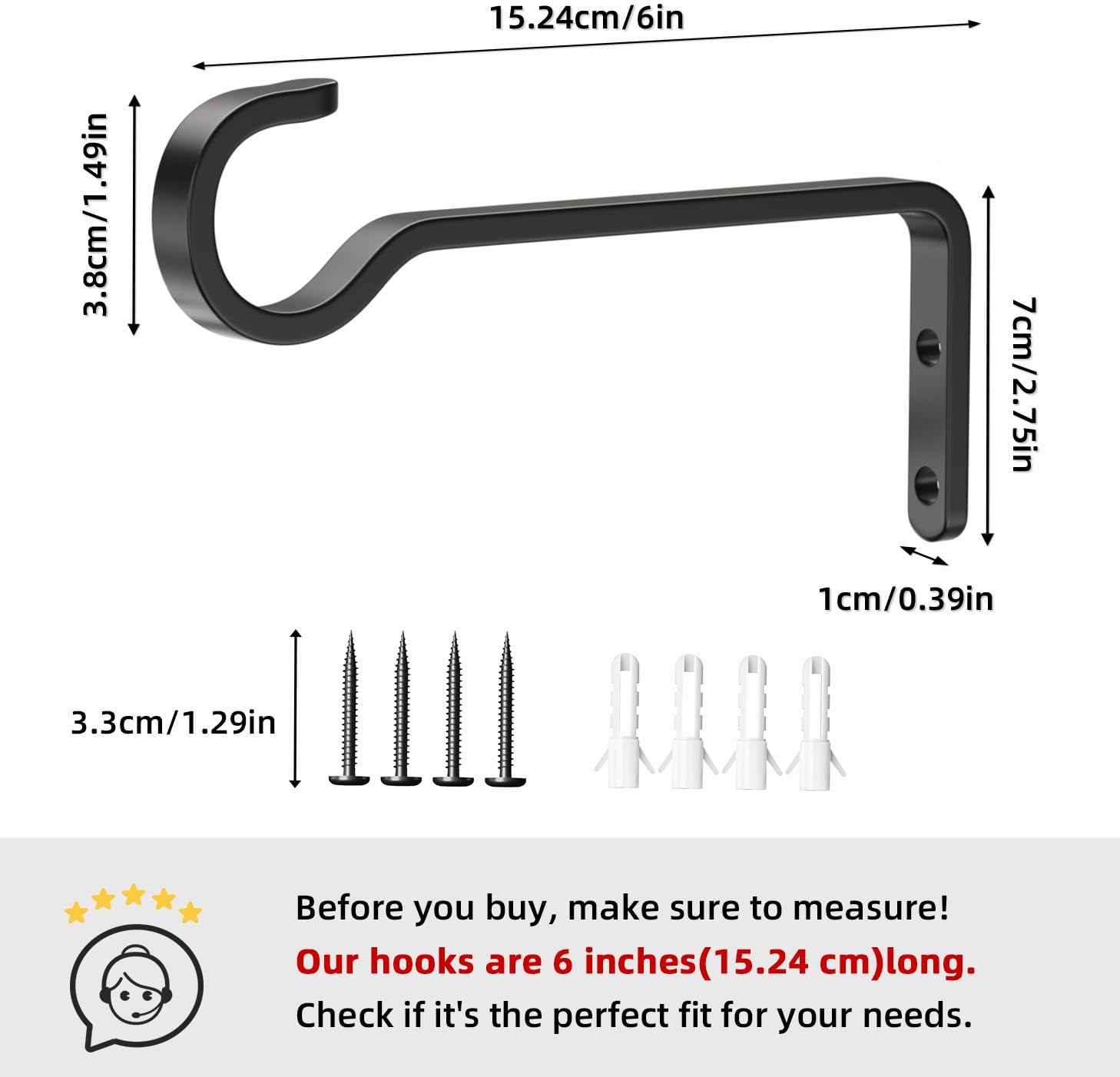 Detalle 2 de saffruff 2 Pack 15cm Plant Hooks