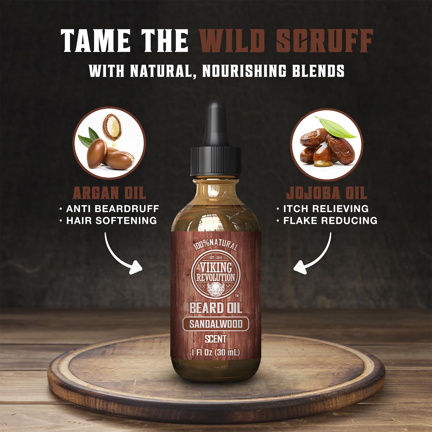 Detalle de Viking Revolution Beard Oil Sandalwood 1 Pack