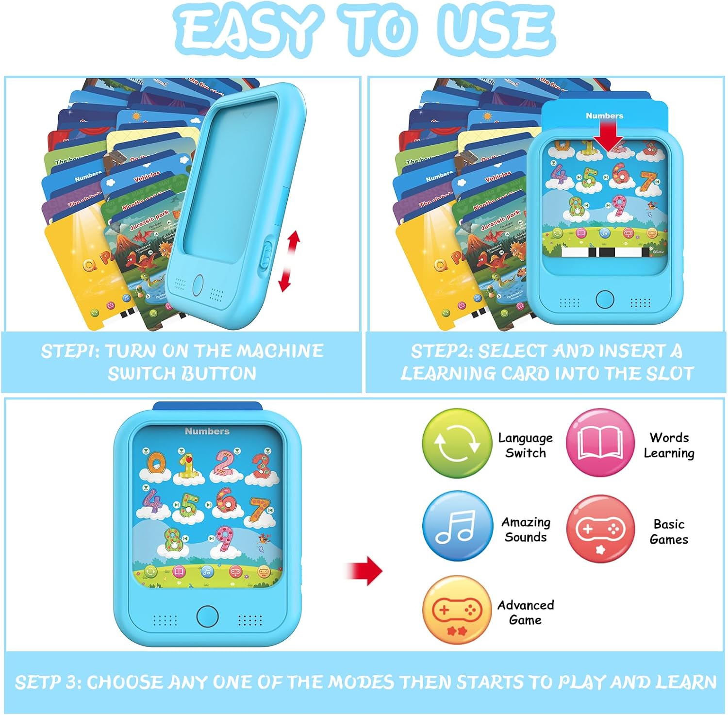 Detalle de Qiaojoy Learning Tablet Toy, 40 Themes