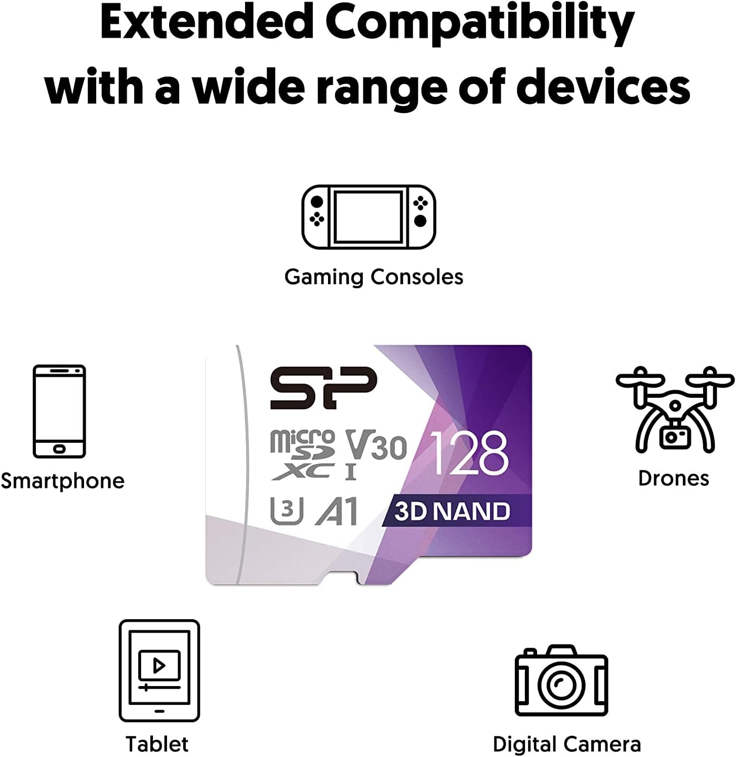 Thumbnail 2 de SP Silicon Power SP128GBSTXDU3V20AB 128GB microSDXC U3 V30 Card