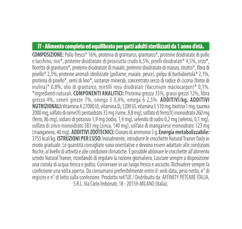 Thumbnail 4 de Trainer Natural Sterilised Adult con Prosciutto Crudo e Fibra di Pisello 10 Kg