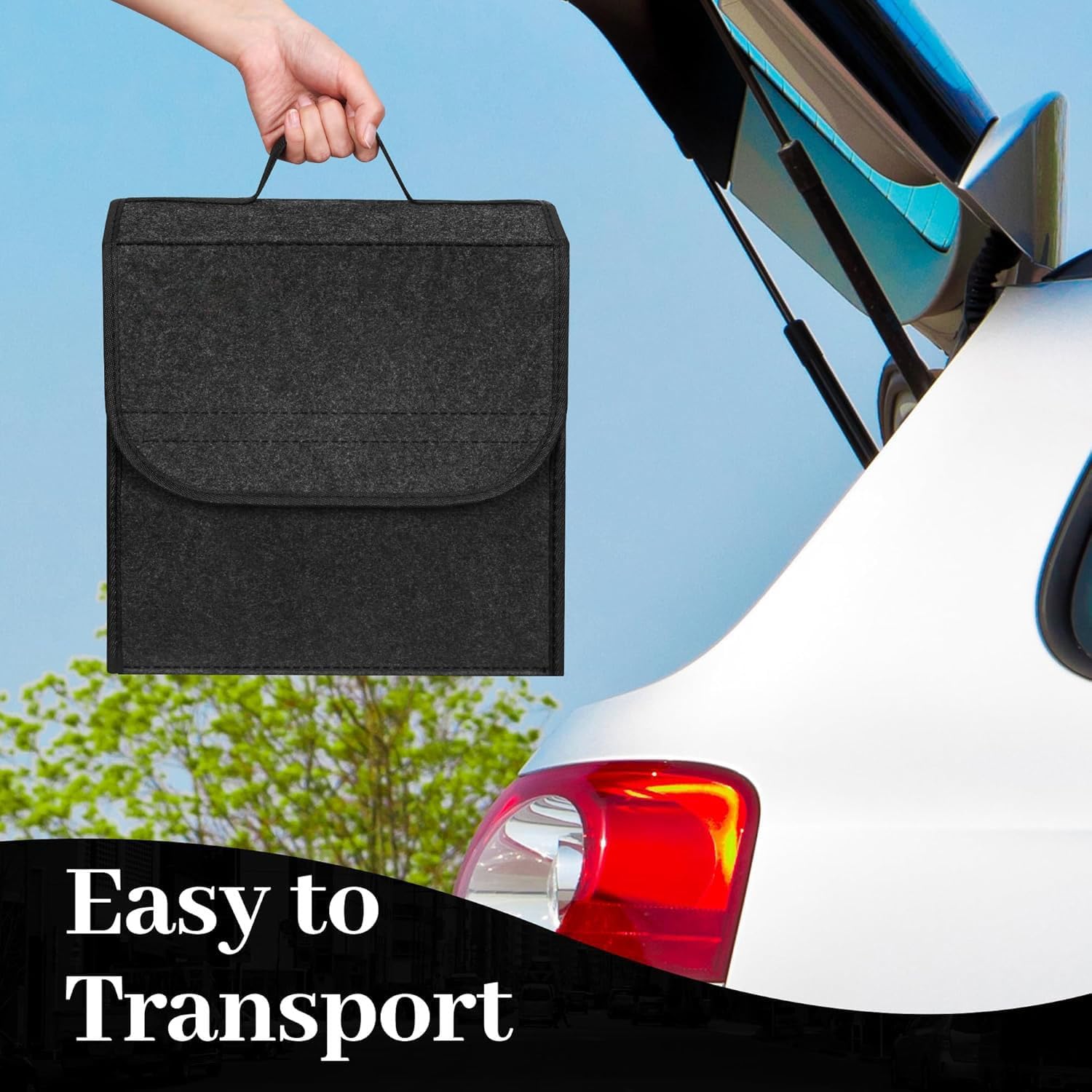 Thumbnail 4 de Car Boot Organiser Bag Anti Slip Foldable (2 Pack) – EINESIN Dark Grey