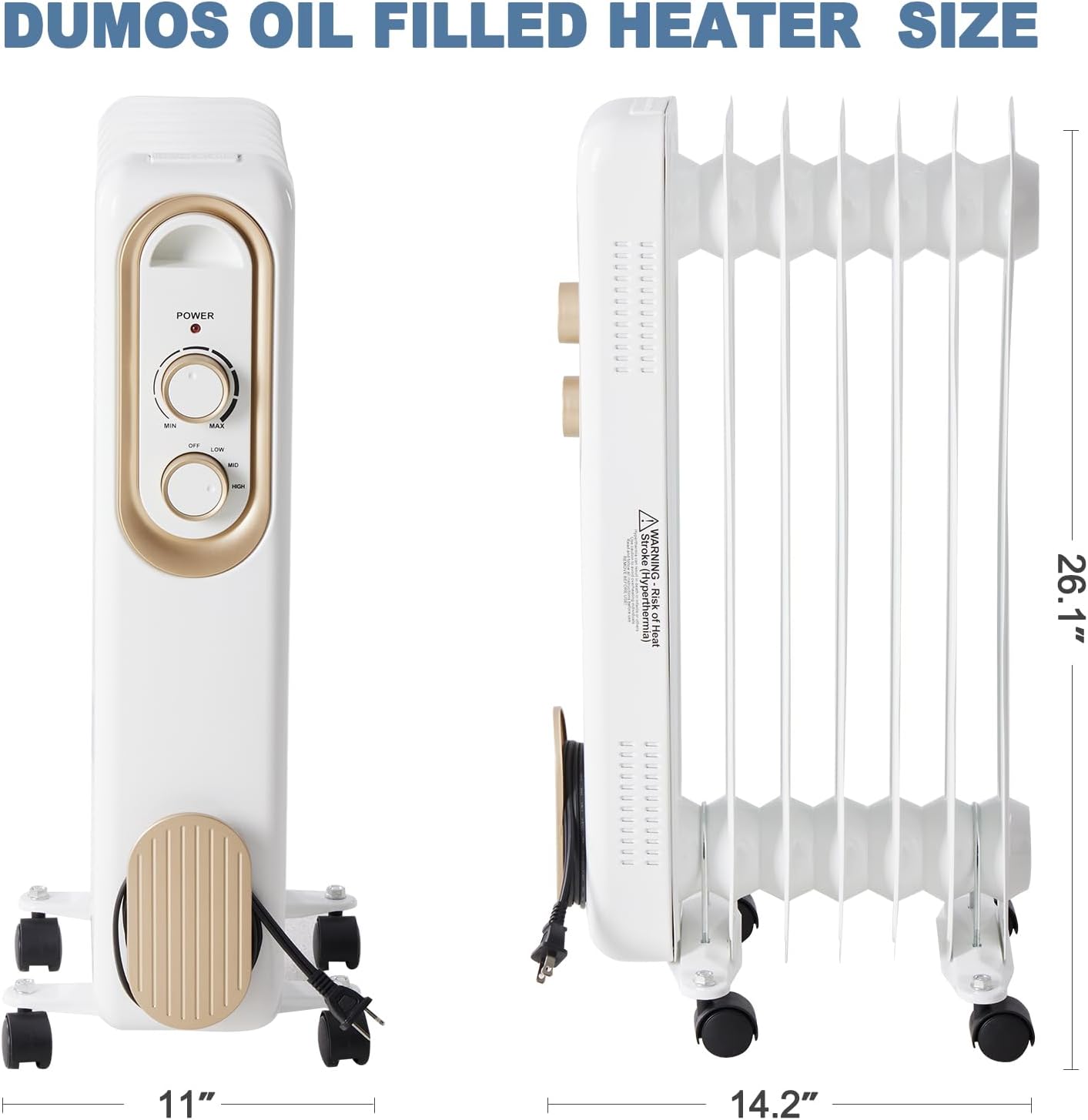 Detalle 2 de Dumos Oil-Filled Radiator Heater 1500W