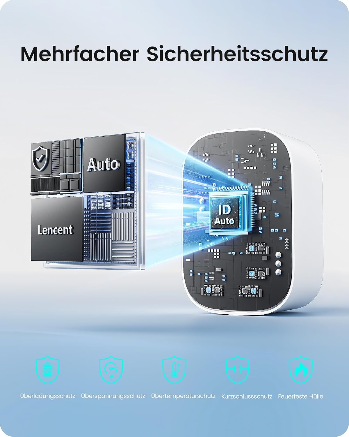 Thumbnail 6 de LENCENT Reiseadapter Weltweit Set Typ A–I – 6 Steckertypen, USB Schnellladung, kompakt