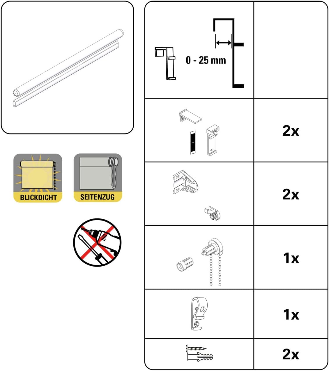 Thumbnail 4 de Deco Company Store Enrouleur à clipser, Store opaque anthracite 45x150 cm🧱