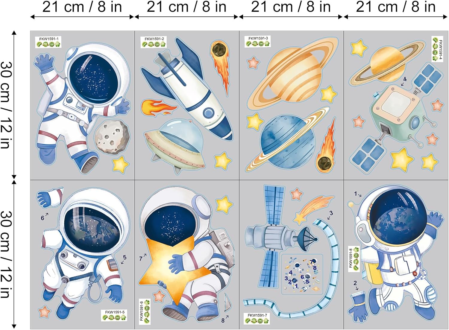 Thumbnail 4 de FUFUQUARE Astronaut Wall Stickers for Nursery 🚀