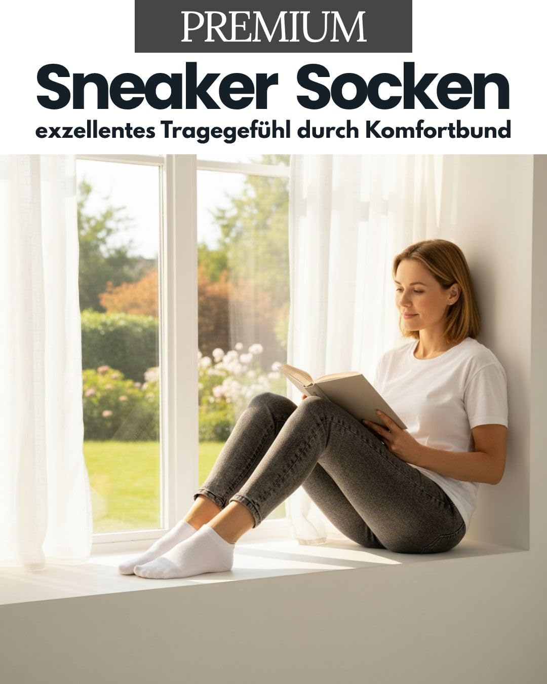 Detalle 2 de 10 Paar Premium Sneaker Socken