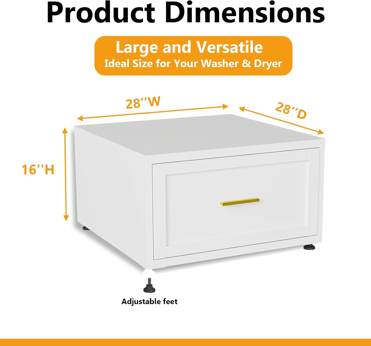 Thumbnail 2 de VRTCP XYJDG-W 16-Inch Washer Pedestal with Drawer, 440 lb Capacity