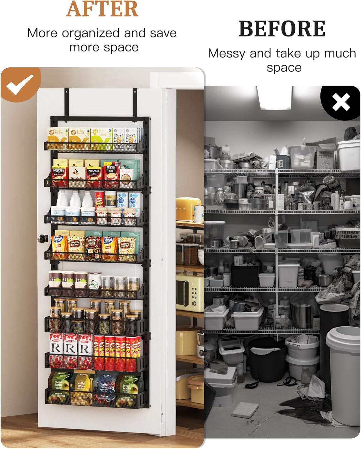 Thumbnail 2 de POKIPO 8-Tier Over the Door Pantry Organizer