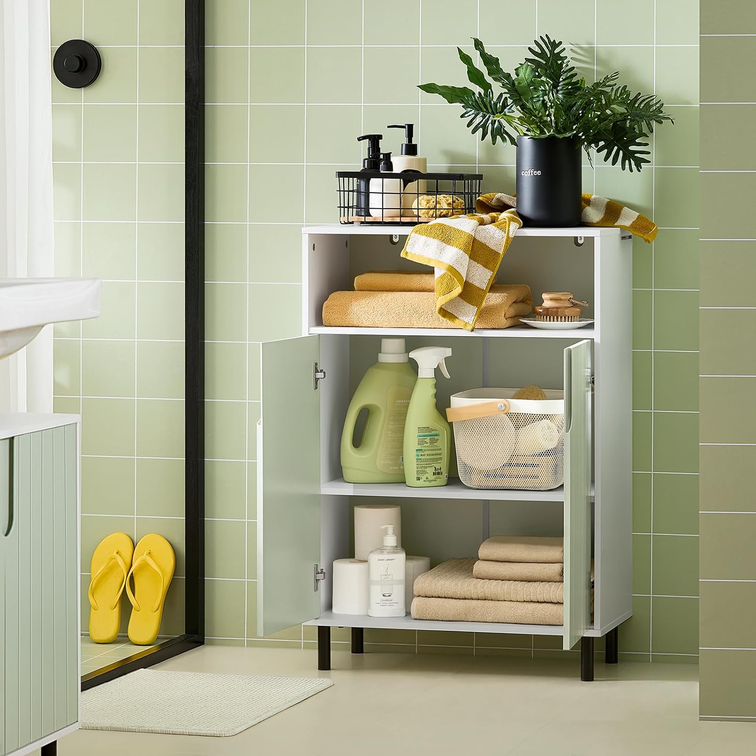 Detalle 2 de SoBuy BZR138-GR armario baño 60 x 30 x 87 cm
