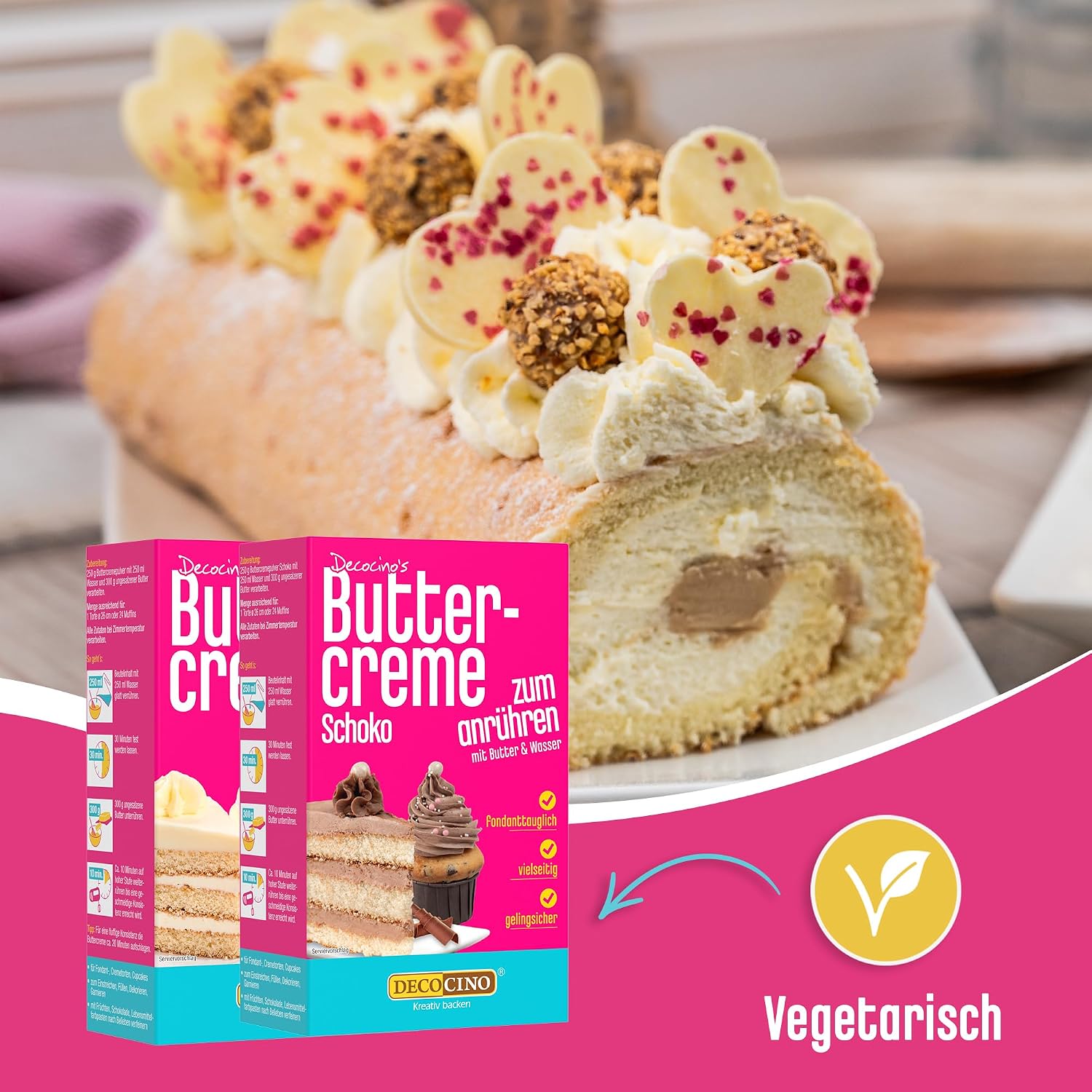 Thumbnail 6 de Decocino Buttercreme Schoko 250g – Fertige Buttercreme-Mischung im Schoko-Geschmack