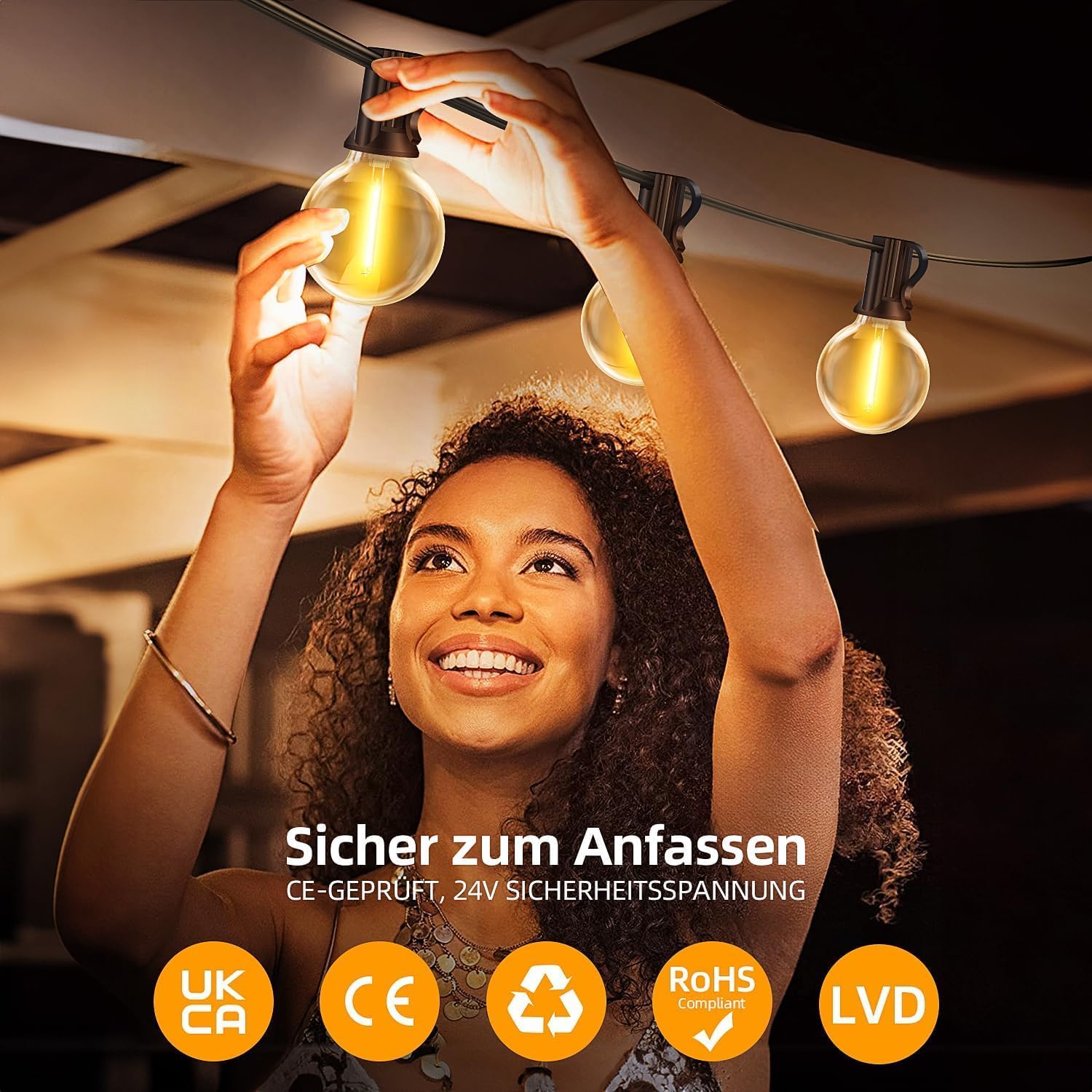 Thumbnail 6 de 30M LED Lichterkette Außen Strom