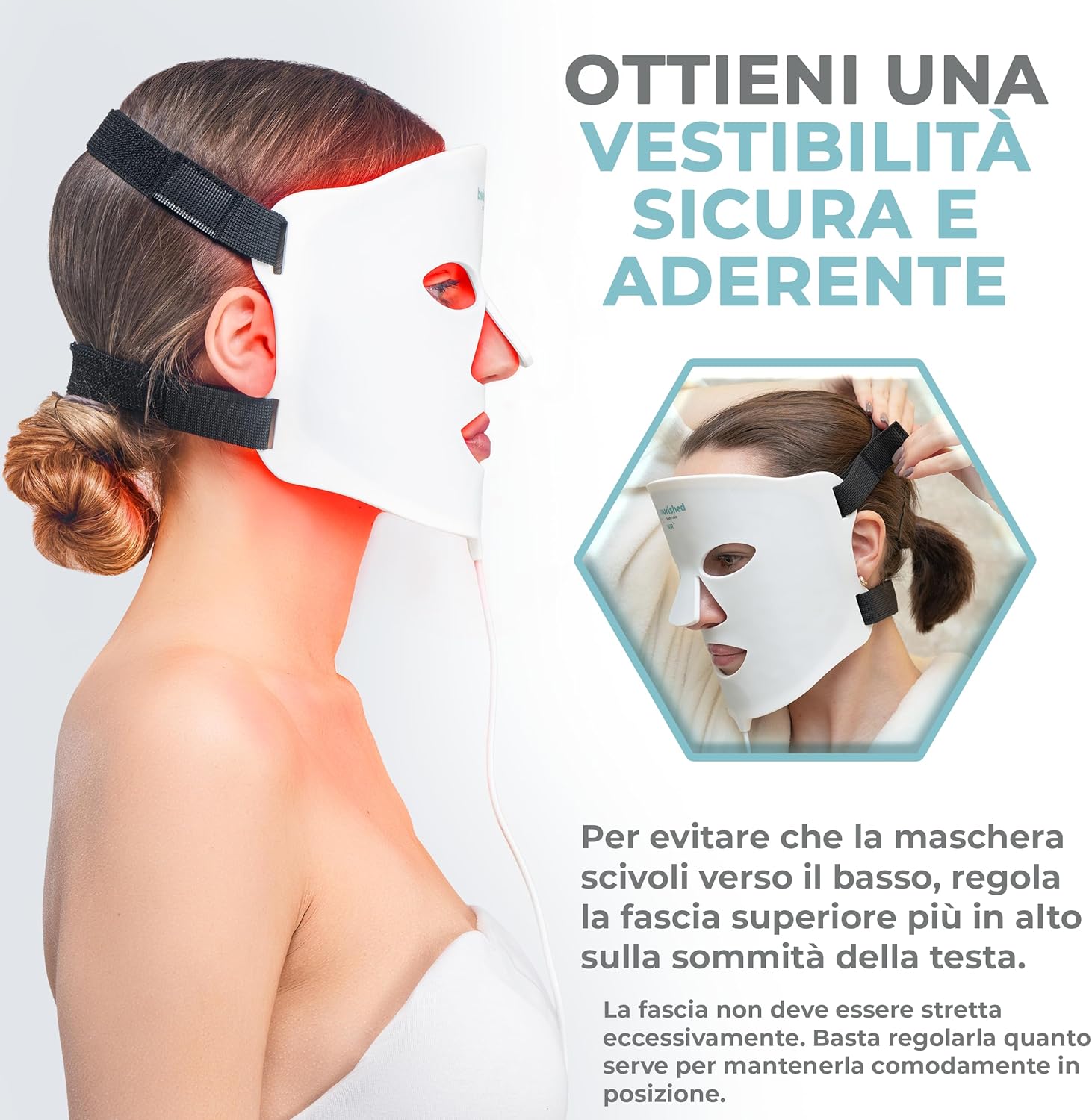 Thumbnail 5 de Nourished Bodynskin Maschera LED Viso 7 Colori 114 LED