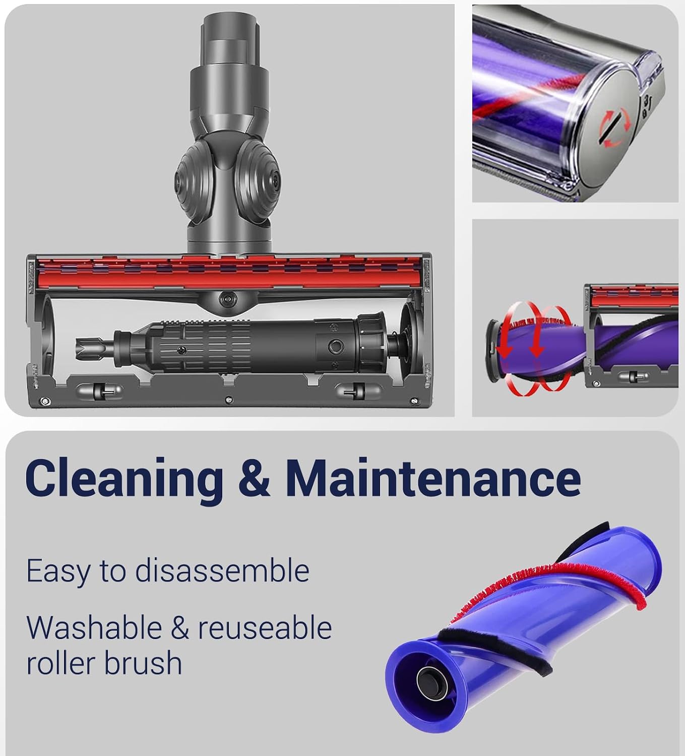 Thumbnail 5 de DAMAIYI Direct Drive Cleaner Head replacement for Dyson V7, V8, V10, V11 & V15