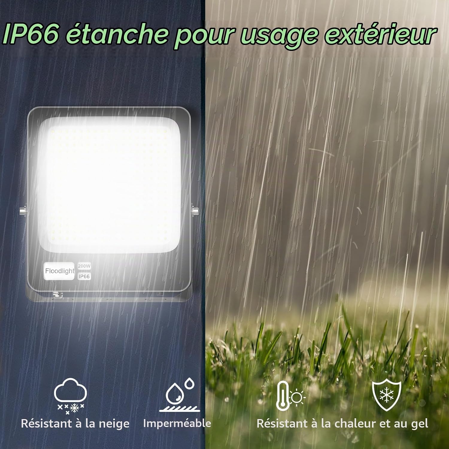 Detalle de Fosingut Spot Exterieur Floodlight led-buitenschijnwerper 200 W, IP66, 6.500 K