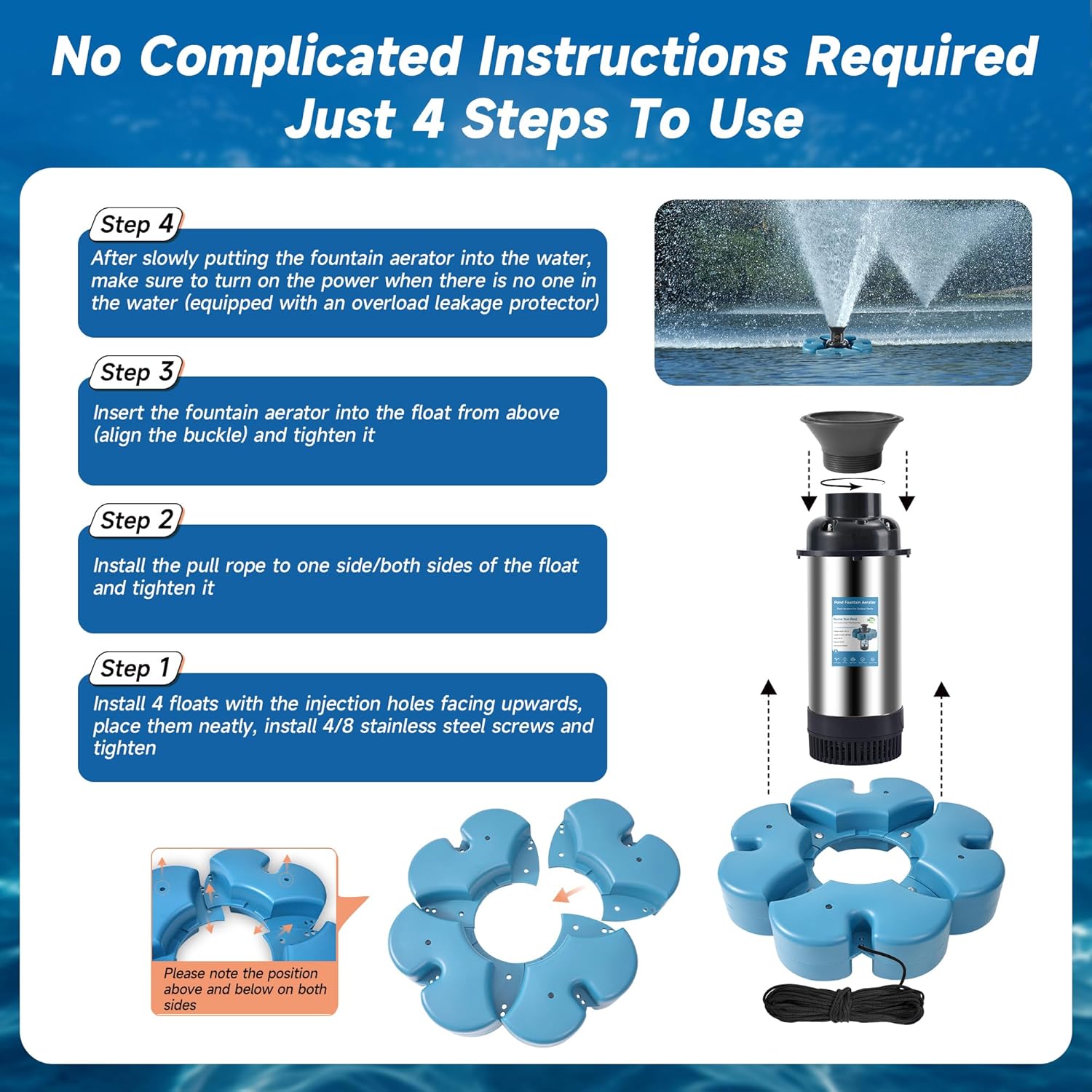 Thumbnail 6 de RELIY Pond Fountain Aerator 15000 GPH