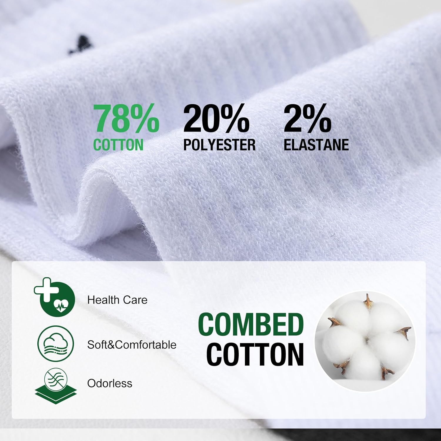 Detalle de Niorasen sports socks 3 pairs cushioned