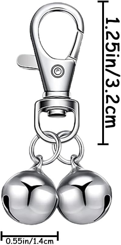 Detalle de AddLotLot 8 PCS Mini Dog Collar Bells: Extra Loud Silver Zinc Alloy Charms for Cats & Dogs