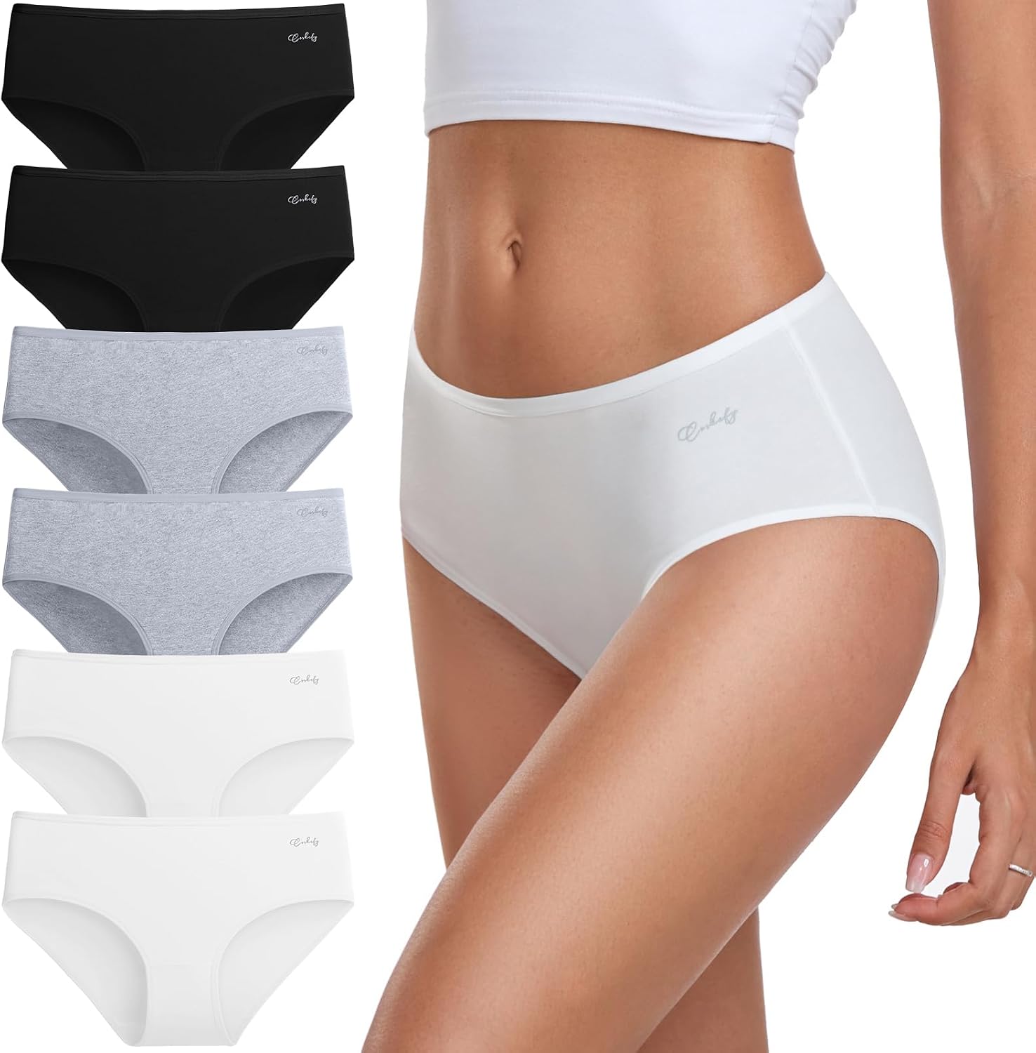 Thumbnail 4 de coskefy Unterhosen Damen 6er Pack Baumwolle Slips