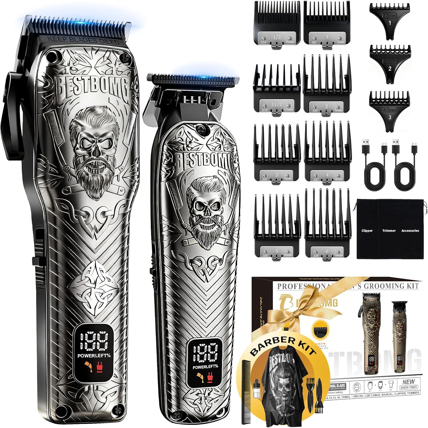 Detalle de BESTBOMG kit tagliacapelli senza fili
