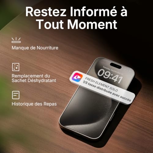 Thumbnail 5 de PETKIT Distributeur Automatique pour Chats et Chiens – Réserve 3L, WiFi 2,4 GHz, Bol Acier Inoxydable
