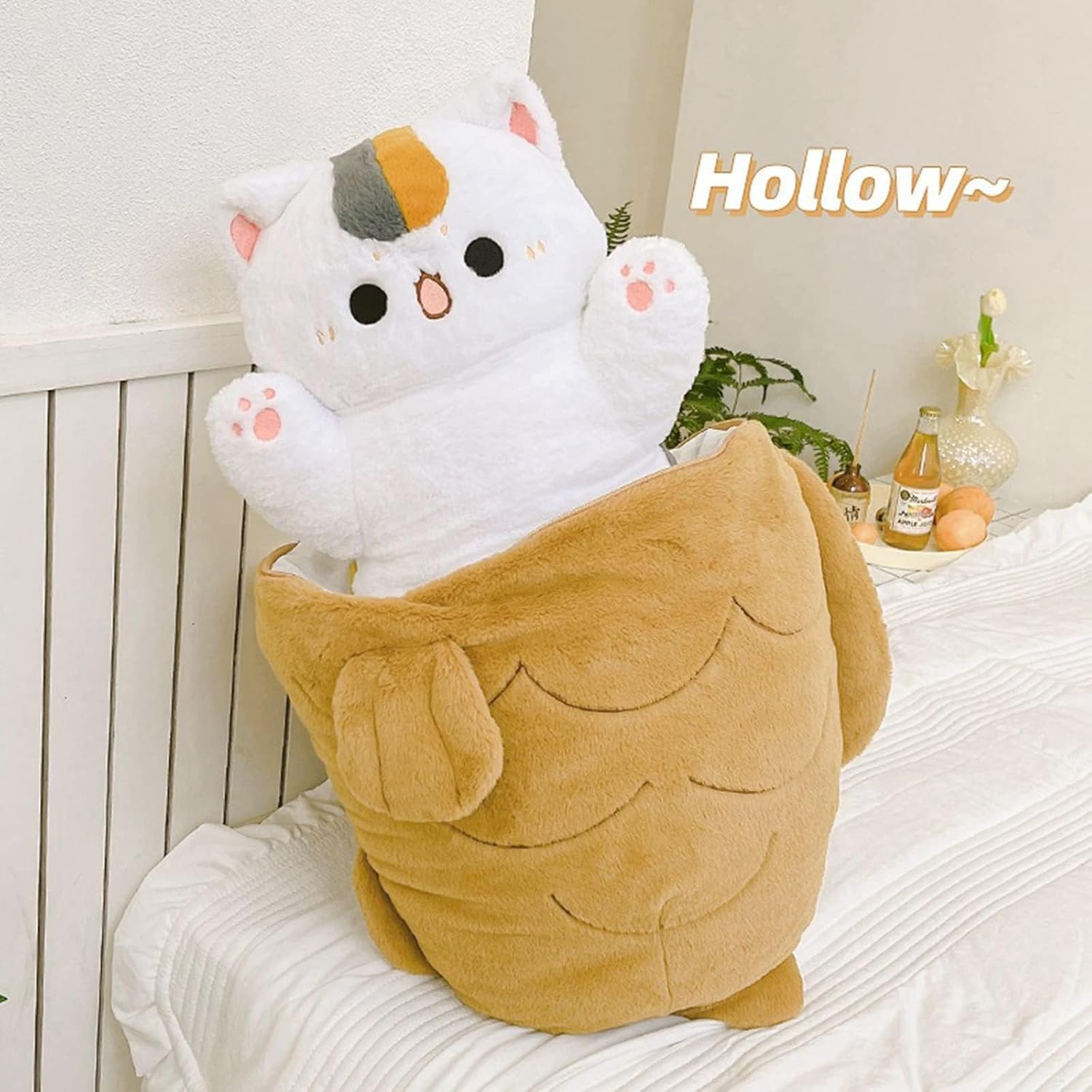 Thumbnail 6 de Shownicer Plüschtier Katze Kuscheltier 2-in-1 Fisch-Kätzchen-Kissen – 80 cm