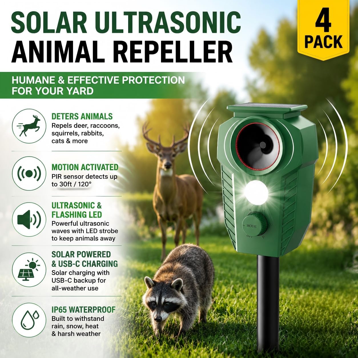 Detalle de G-Jyuncyou Solar Animal Repellent IP65