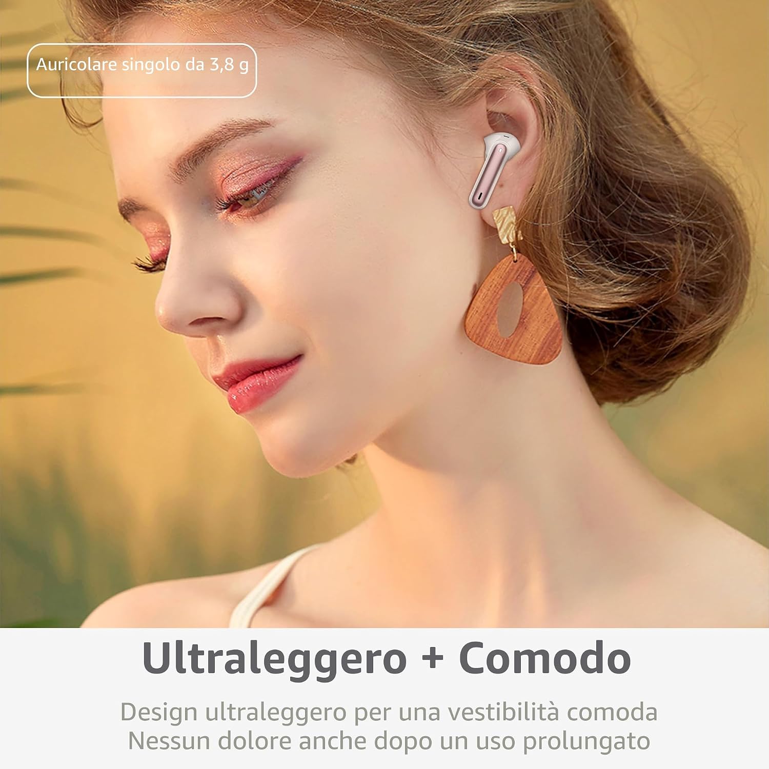 Thumbnail 6 de Cuffie Bluetooth 5.3 HiFi con 4 microfoni e custodia USB-C – Rosa Oro