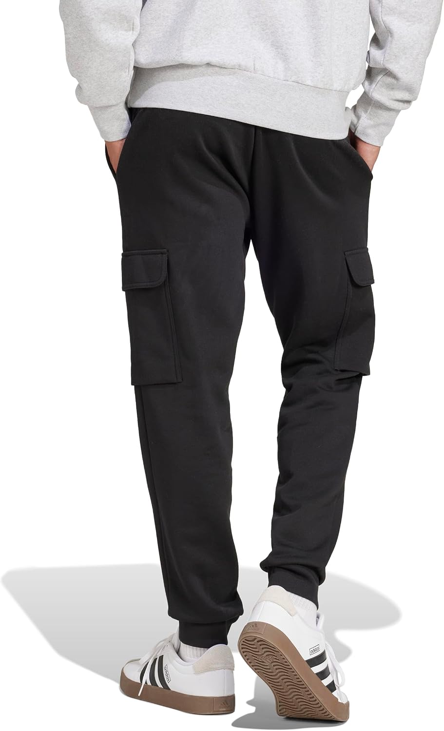 Detalle 2 de Adidas Essentials Feelcozy Fleece Cargo Pants – Black/White (L)