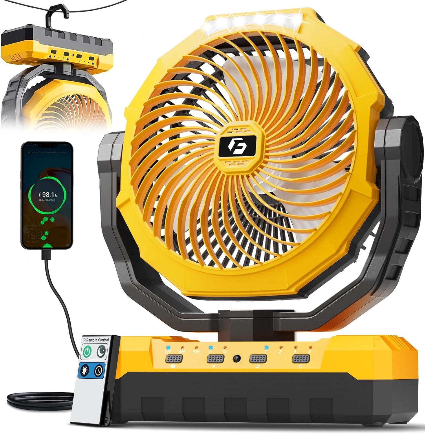Thumbnail 6 de FRIZCOL 3-in-1 Camping Fan — 24000mAh Portable, Light, and Remote