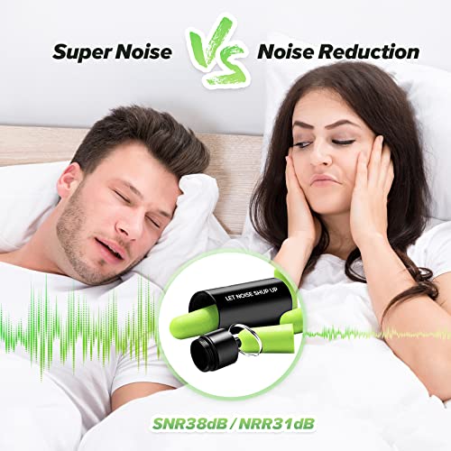 Detalle de ERM TOOL Ultra Soft Foam Earplugs: 60 Pairs, 38dB SNR, Reusable for Sleep, Study, Travel and More