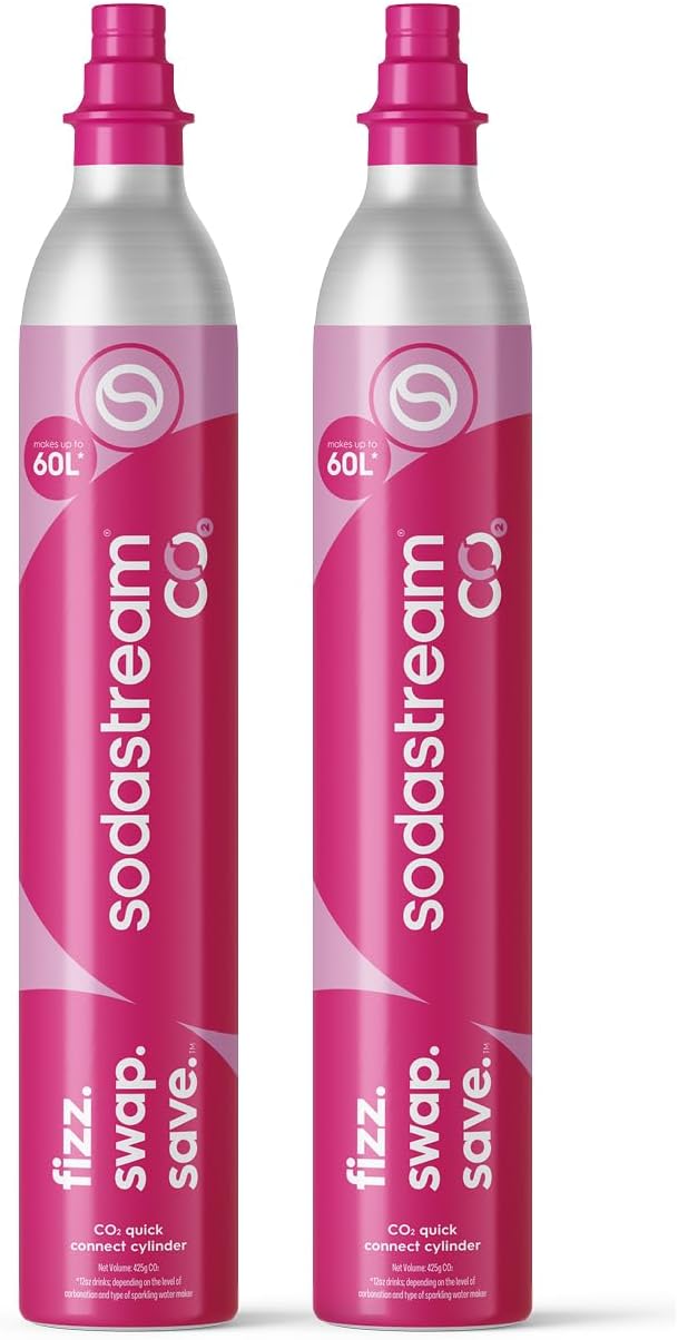SodaStream – 2x Cilindri CO₂ Quick Connect, fino a 120 L di acqua frizzante