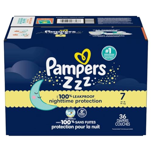 Thumbnail 17 de Pampers ZZZ Overnight Diapers, Size 7 (41+ lbs) – 36 Count