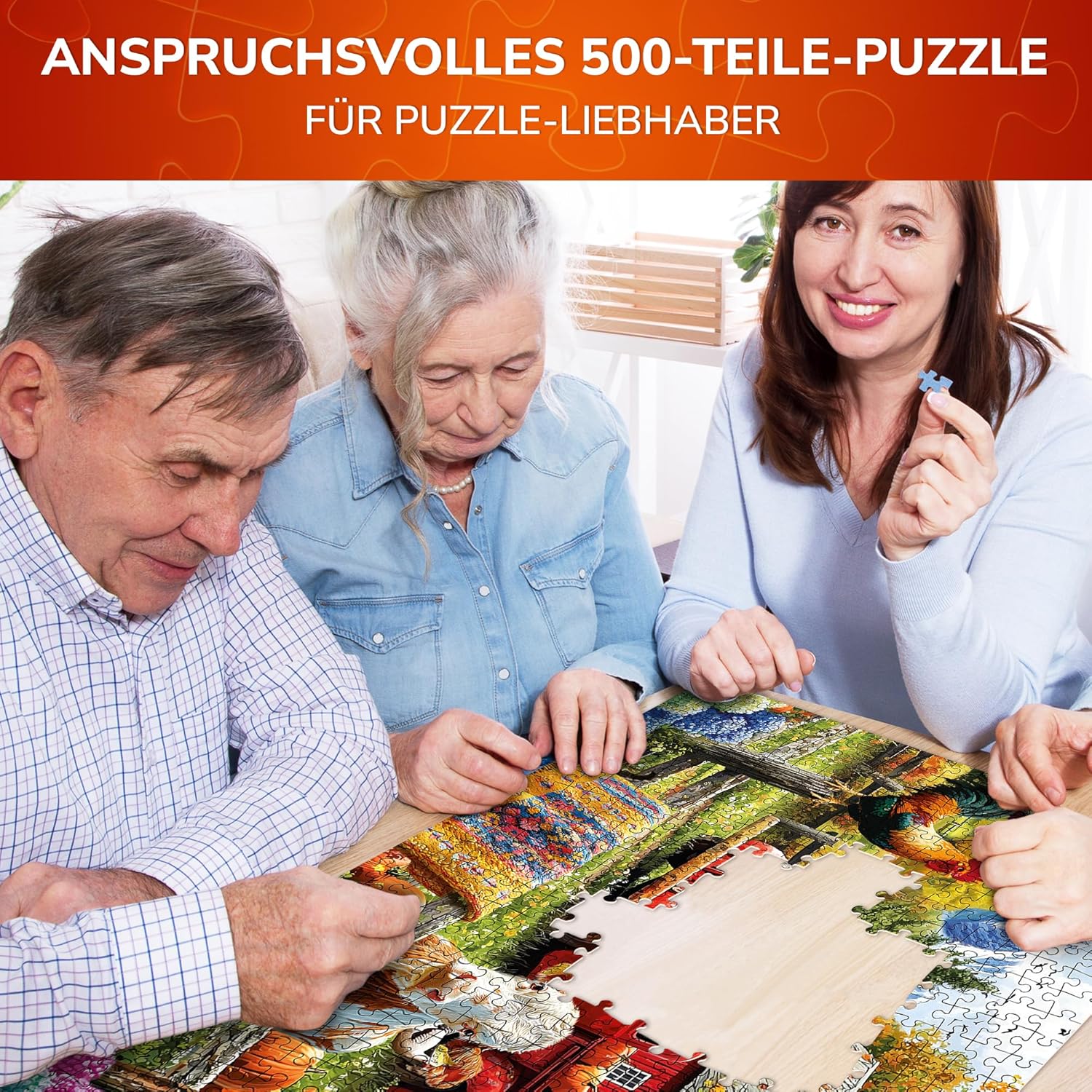 Thumbnail 1 de QUOKKA Puzzle Für Erwachsene – 500 Teile: Bauernhof-Collage, handgefertigt, FSC-zertifiziert