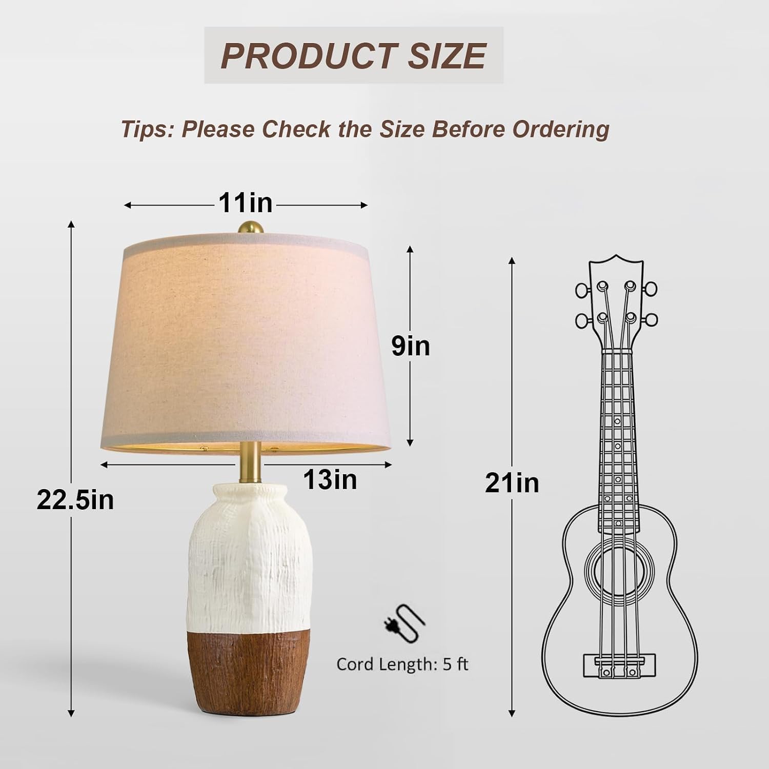 Thumbnail 4 de Vortether Ceramic Table Lamp, 22.5-Inch