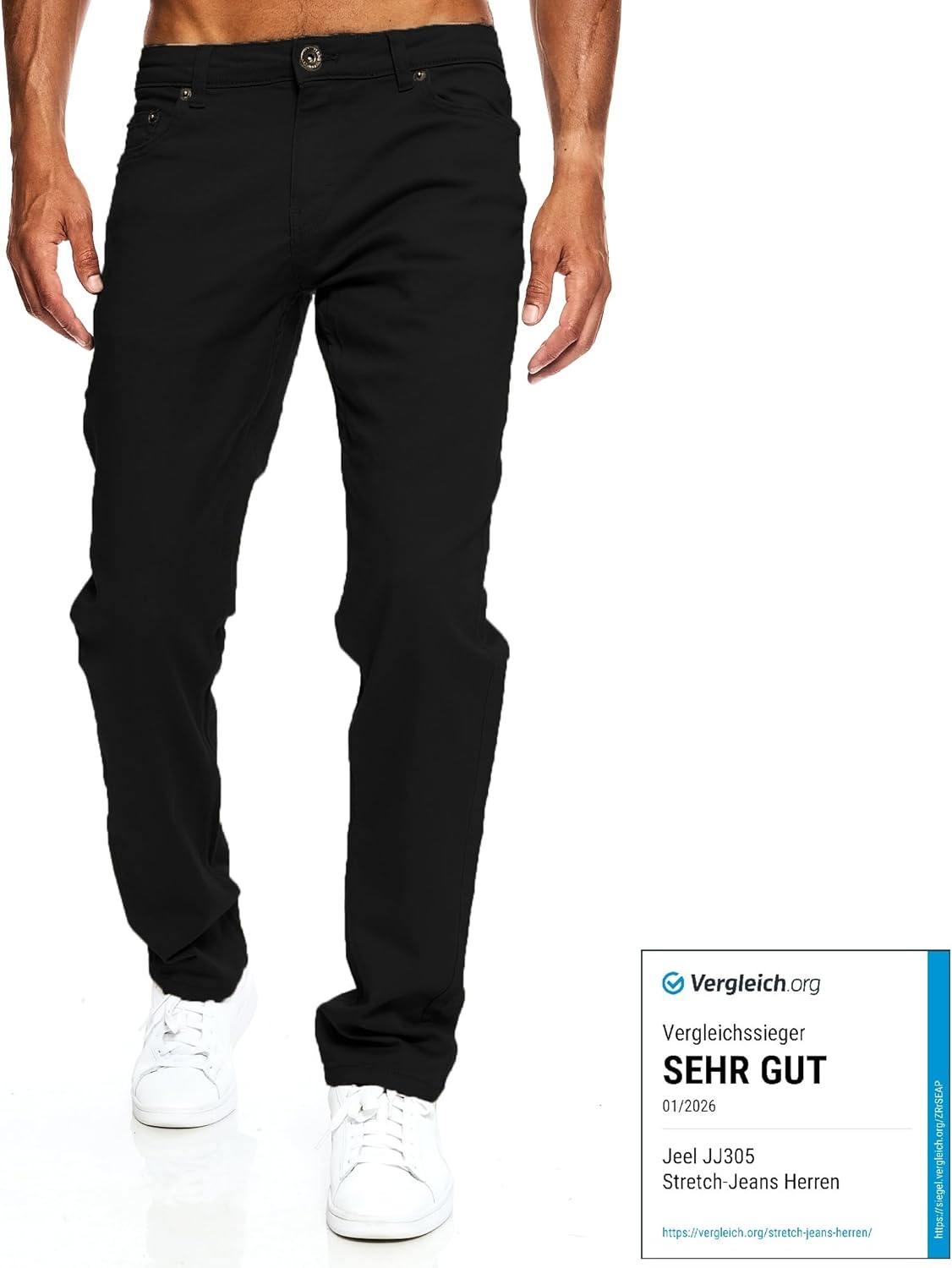 Thumbnail 1 de JEEL Herren-Jeans Regular-Fit Straight-Cut mit Stretch – Basic Washed