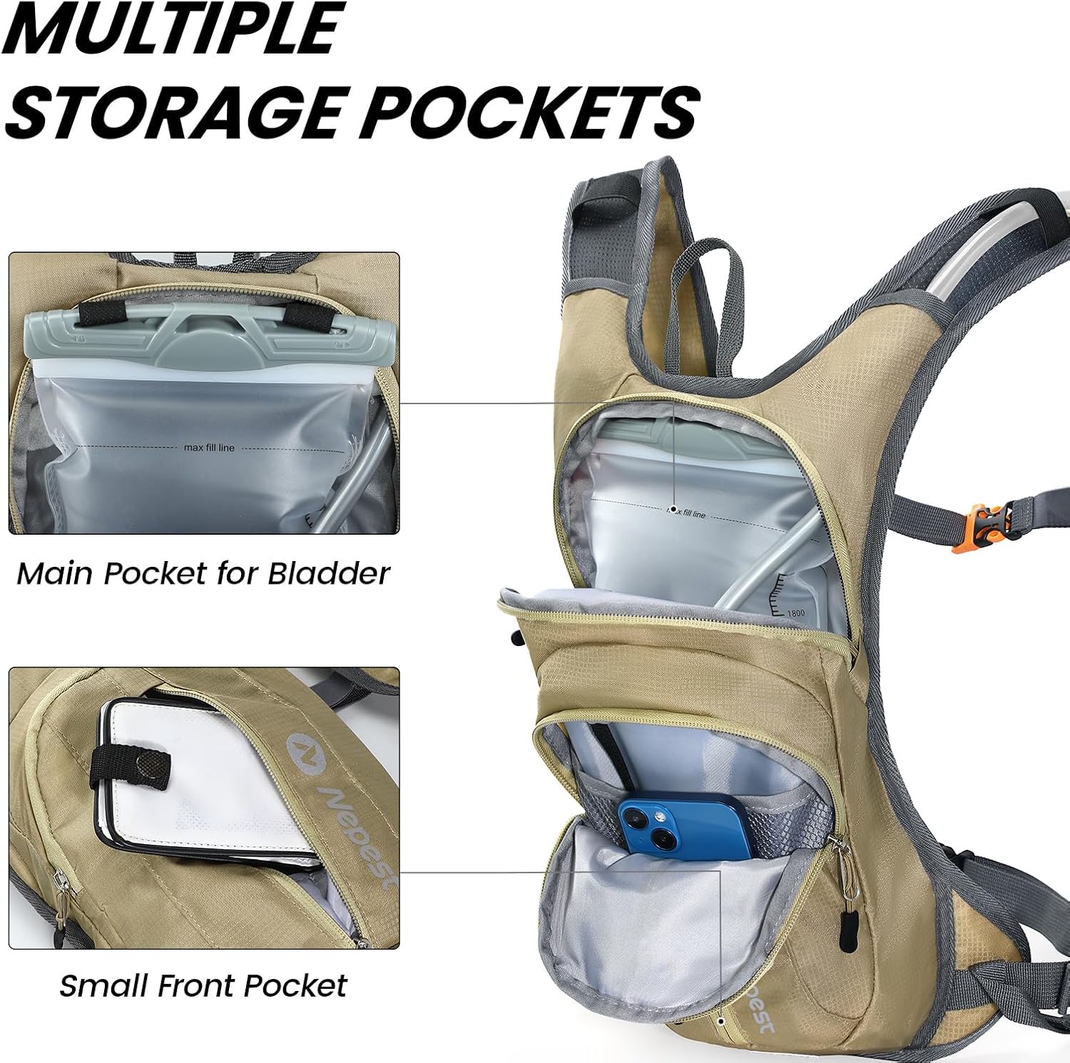 Thumbnail 1 de Nepest Hydration Pack Backpack for Women & Men – 2L Ultralight Hydration Vest