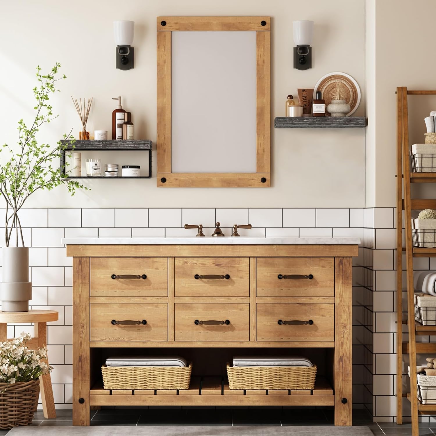 Detalle 2 de QEEIG Bathroom Shelves, 15.7-inch