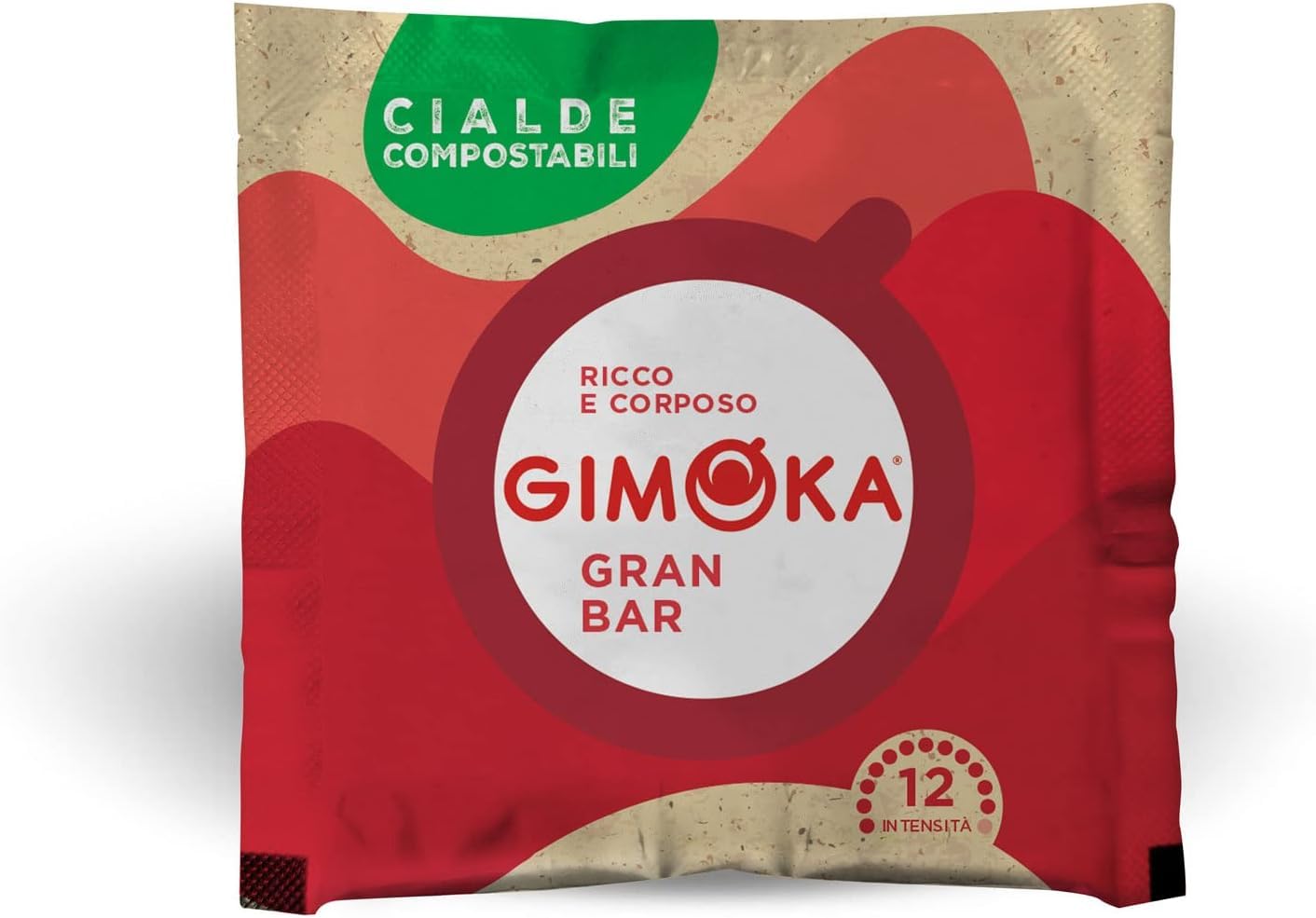 Detalle de Gimoka Kompostierbare Kaffeepads Gran Bar Intensität 12 – ESE 44 mm kompatibel