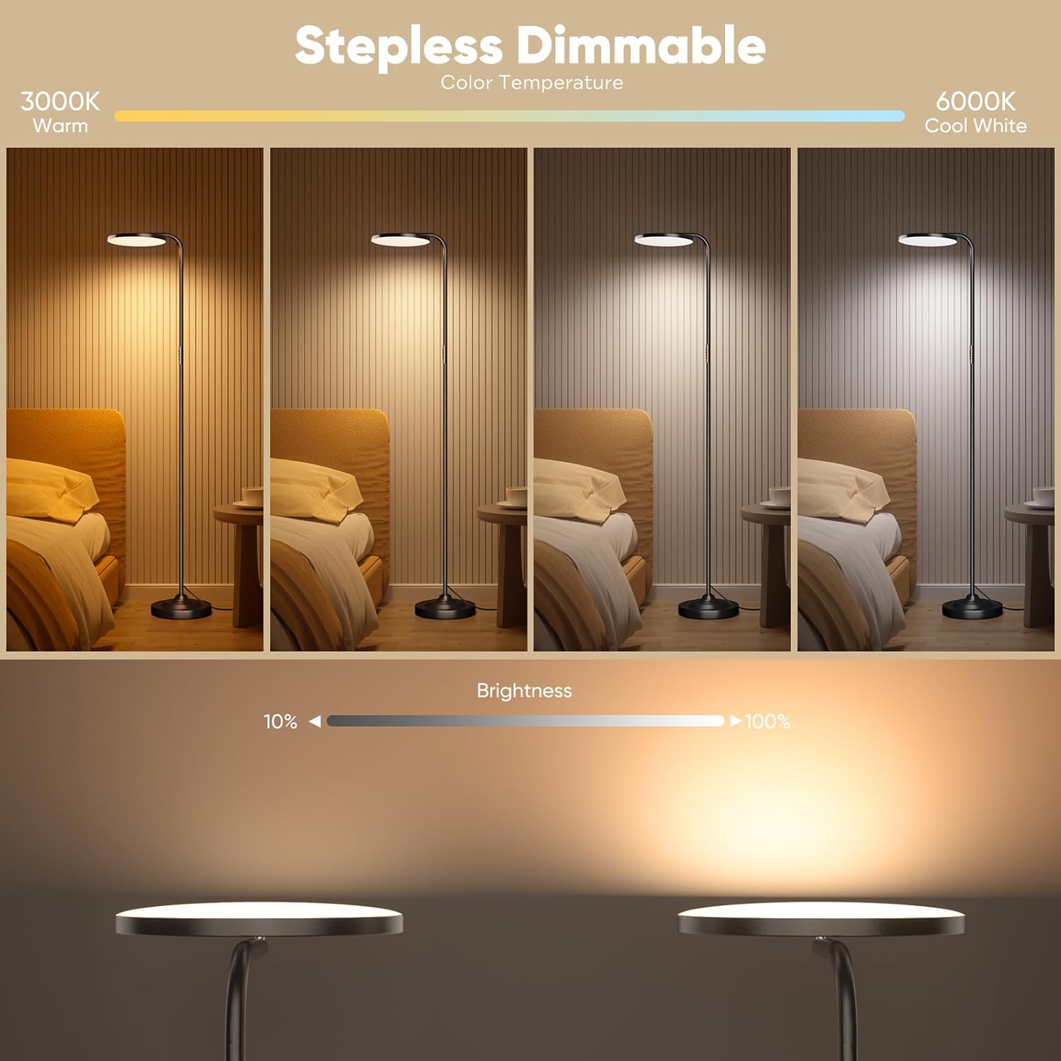 Detalle de SIBRILLE 36W LED Floor Lamp 69in
