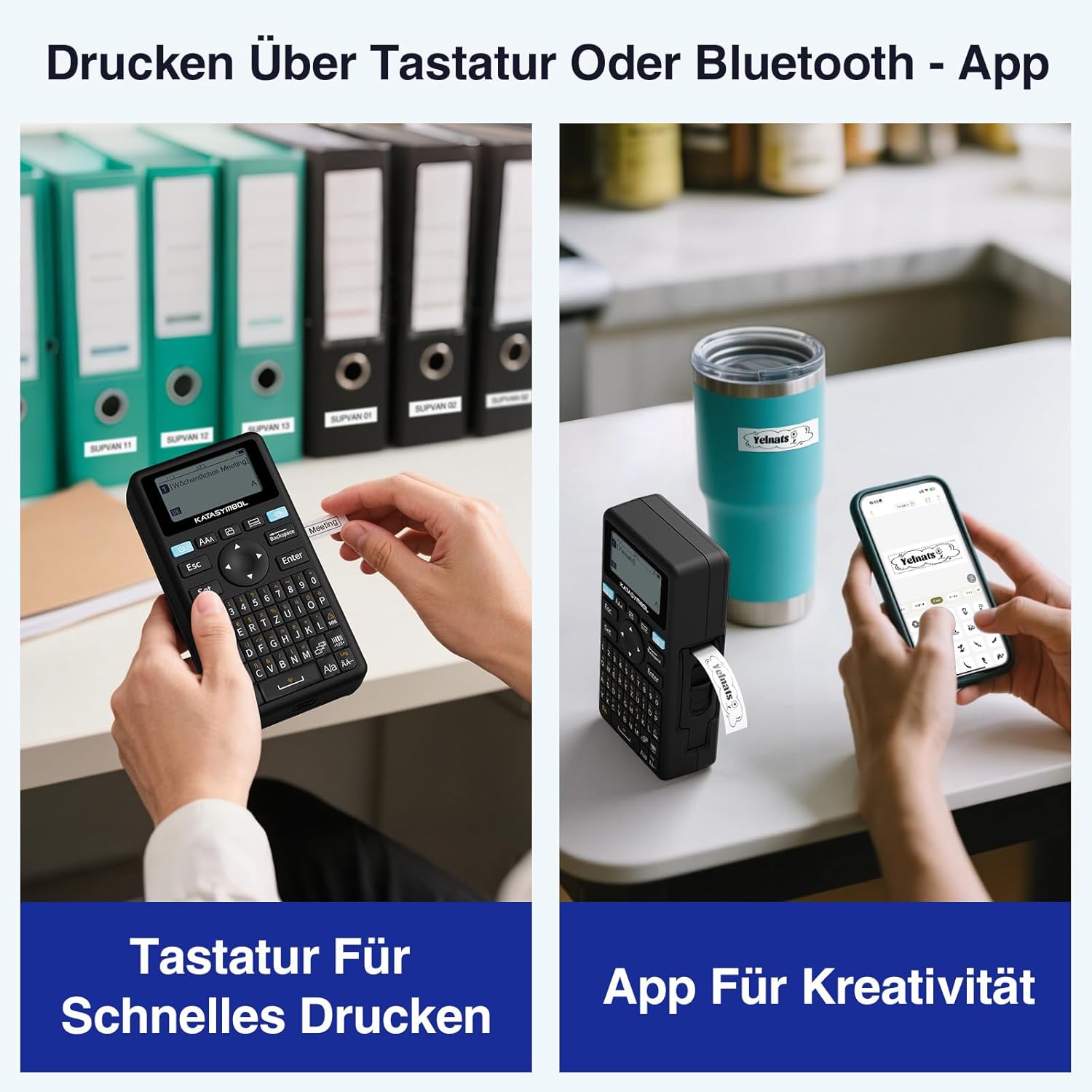 Thumbnail 1 de SUPVAN E11 Etikettendrucker QWERTZ für Büro & Schule 🖨️