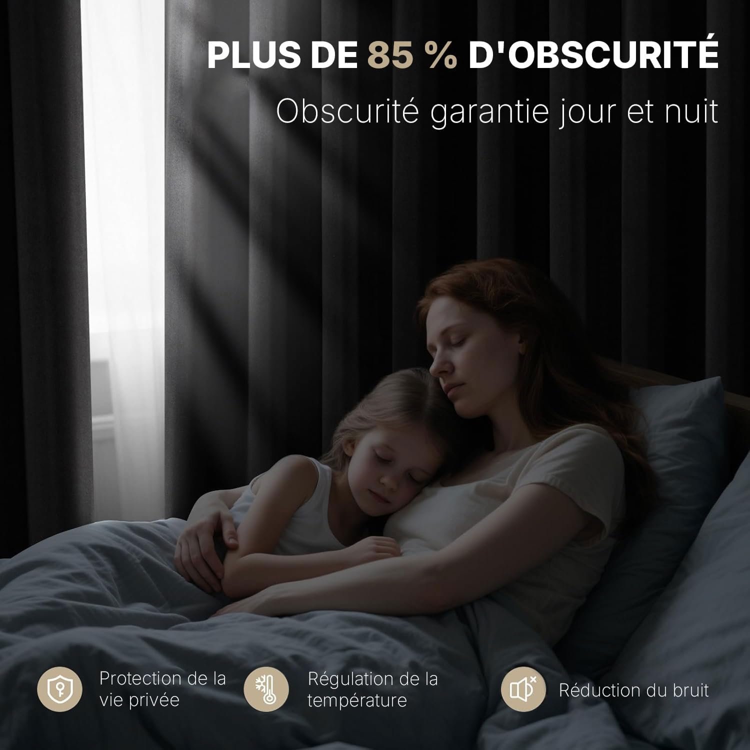 Thumbnail 1 de Joydeco Rideau occultant 117×137 cm 🪟