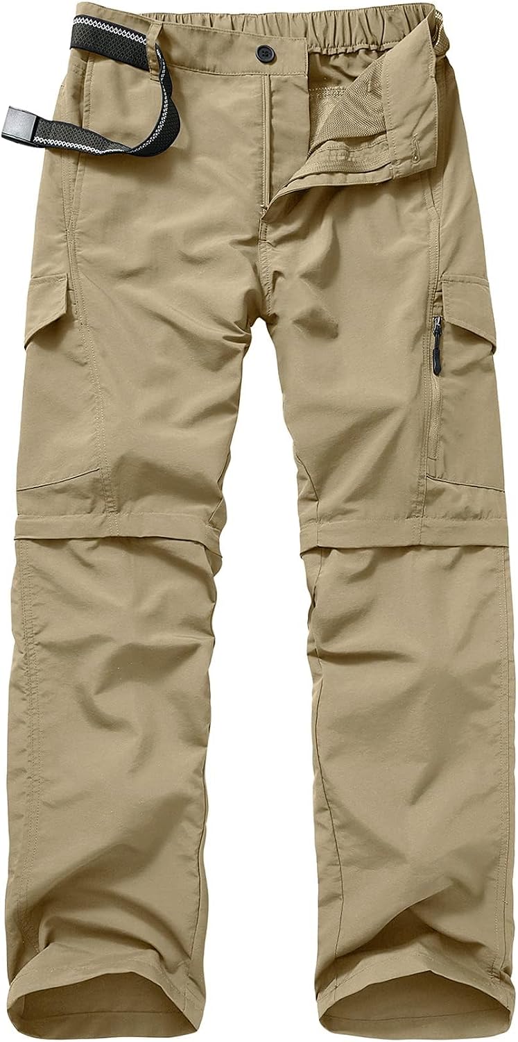 Detalle de Jessie Kidden Hiking Trousers for Men: Quick-Dry, Lightweight Convertible Cargo Pants