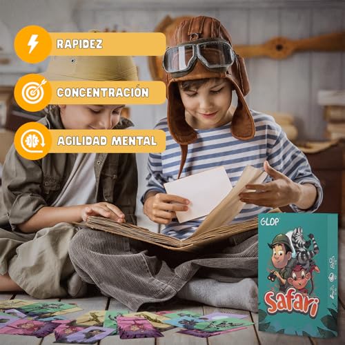 Detalle 2 de Glop Safari: juego de cartas familiar para 2–6 jugadores (6–99 años)
