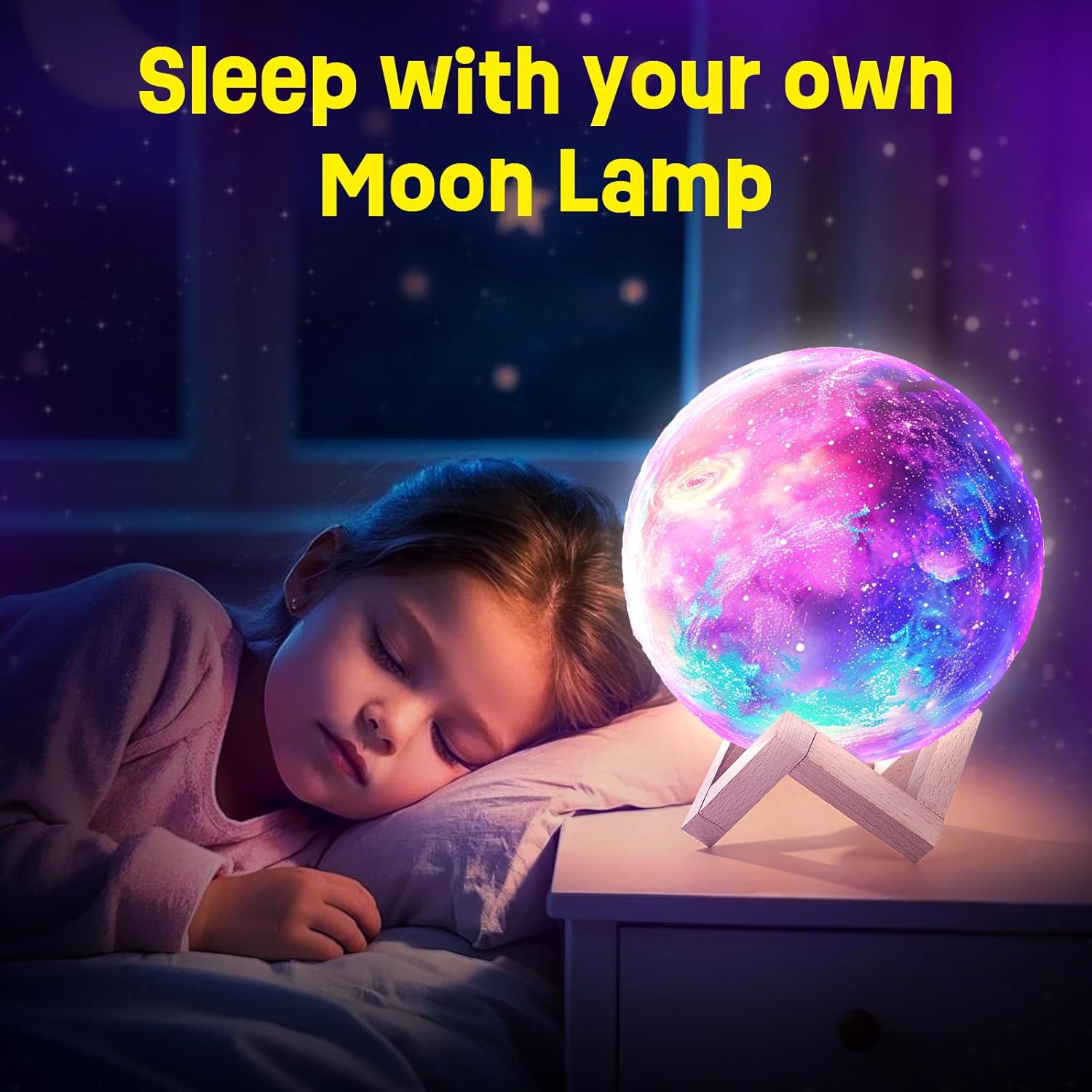 Thumbnail 5 de LAOESE Paint Your Own Moon Lamp Kit: DIY 3D Moon Night Light for Kids 8-12