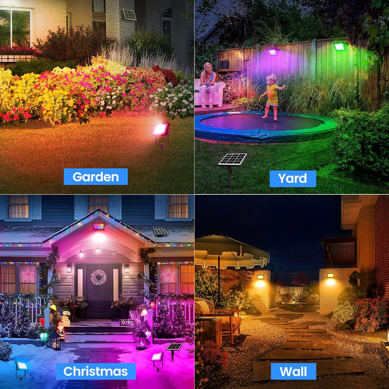 Thumbnail 6 de Linke Solar RGB Flood Lights Outdoor with Remote Control (IP66, Dusk to Dawn)