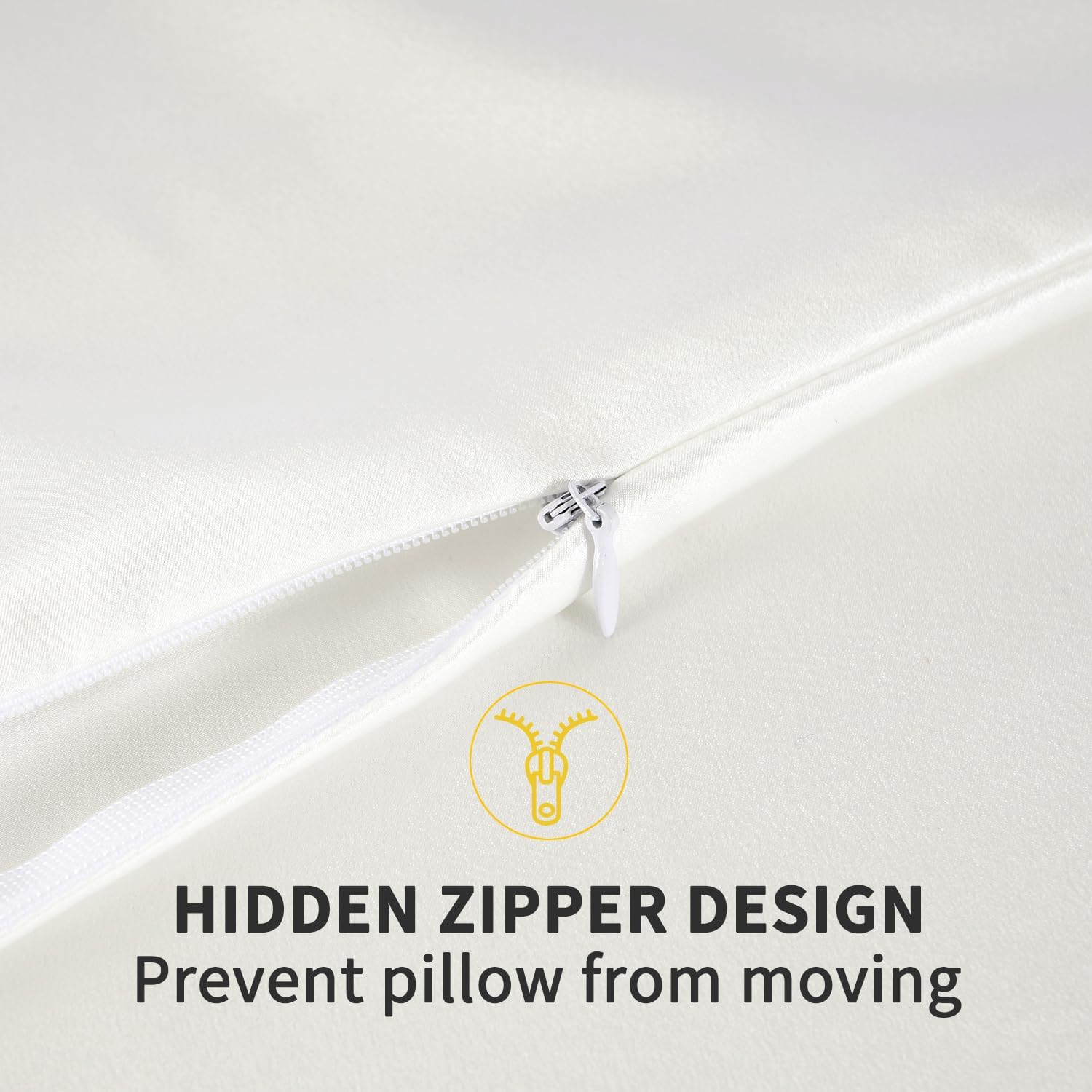 Thumbnail 6 de ZIMASILK 100% Pure Mulberry Silk Pillowcase (6A Grade, 600 Thread Count) with Hidden Zipper — Ivory, Standard 20x26